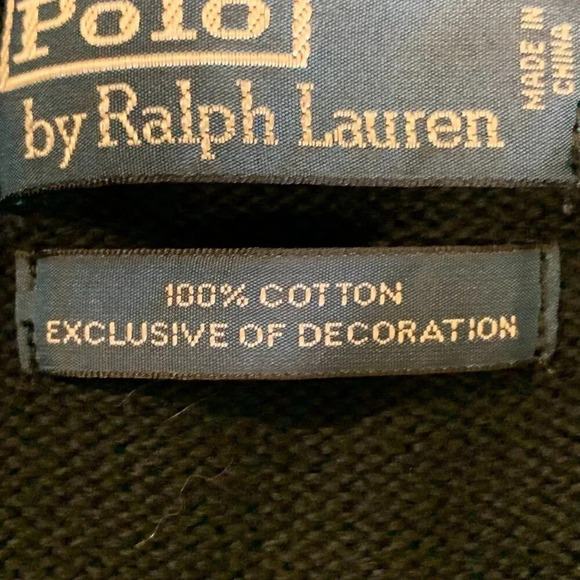 Polo By Ralph Lauren Men's Cotton Tight Knit 1/4‎ Zip Pullover Sweater Size L - Picture 7 of 11